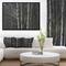 Designart - Black and White Birch Forest - Abstract Wall Art Canvas in Black Frame